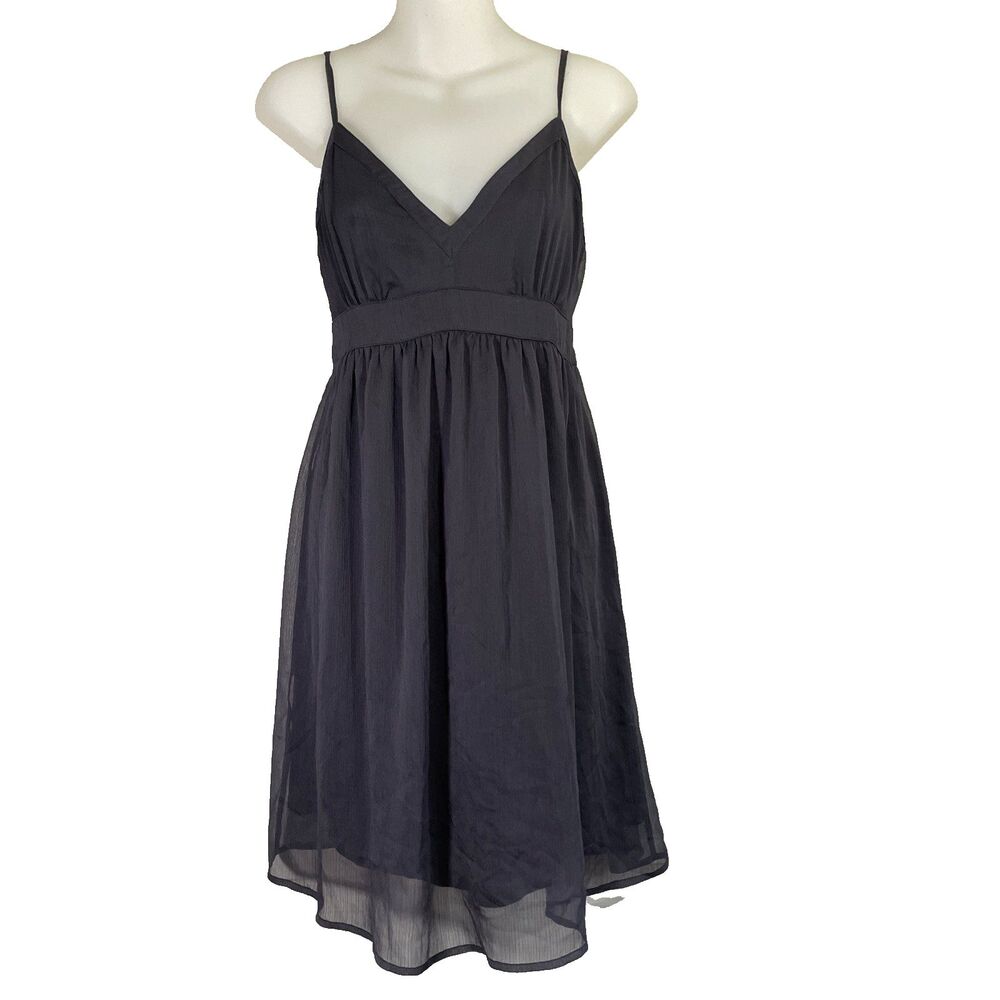 American Eagle Dress Babydoll Fairy Grunge Slip Size 12 Gray Lined Gothic Empire